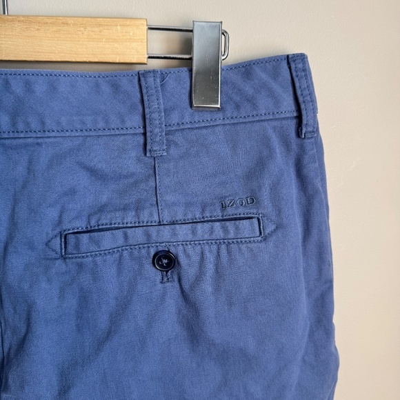 IZOD Saltwater Men's 32 Chino Golf Shorts Casual Preppy Purplish-Blue Outdoor - Picture 4 of 13